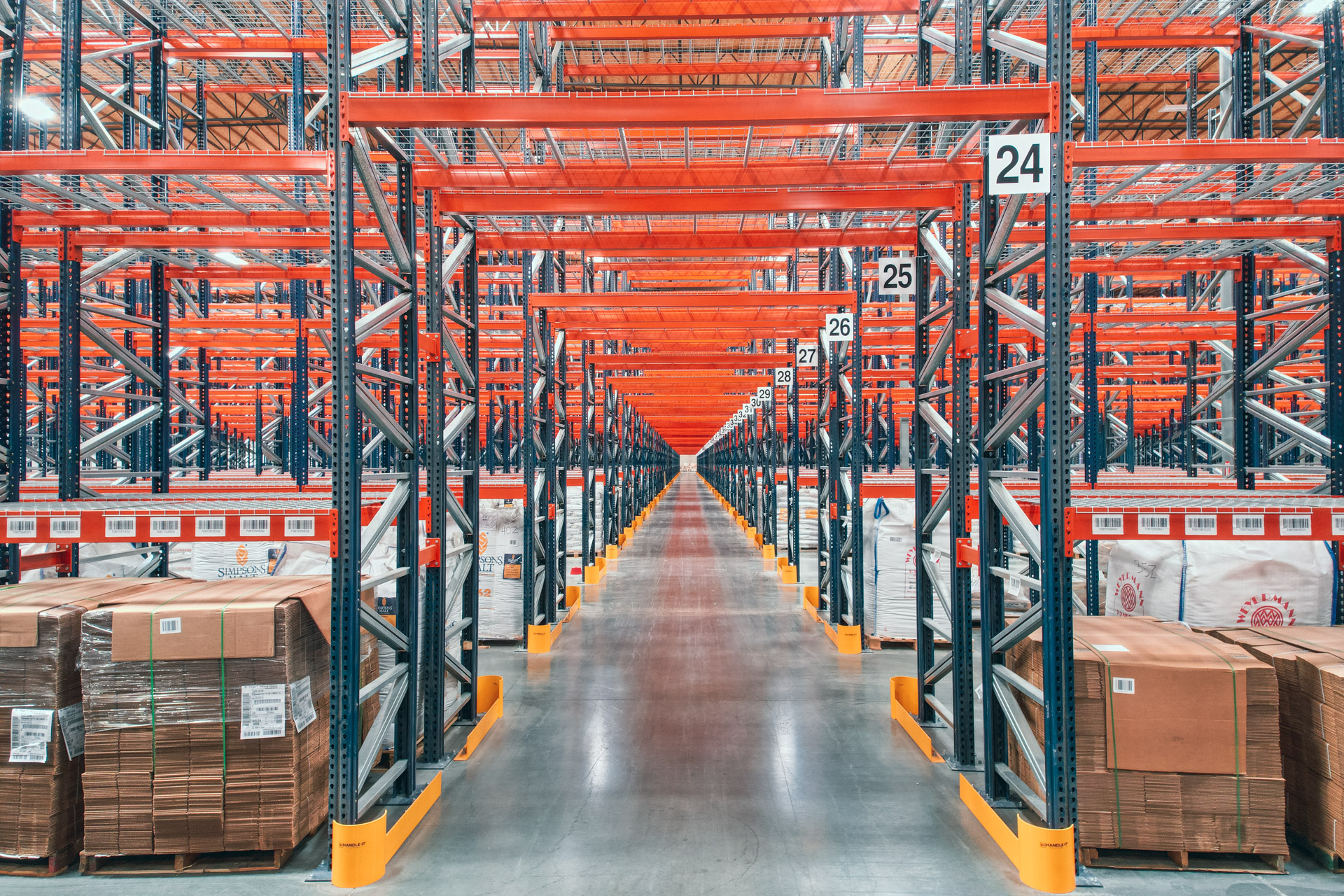 Industrial pallet racking installation in Carson warehouse